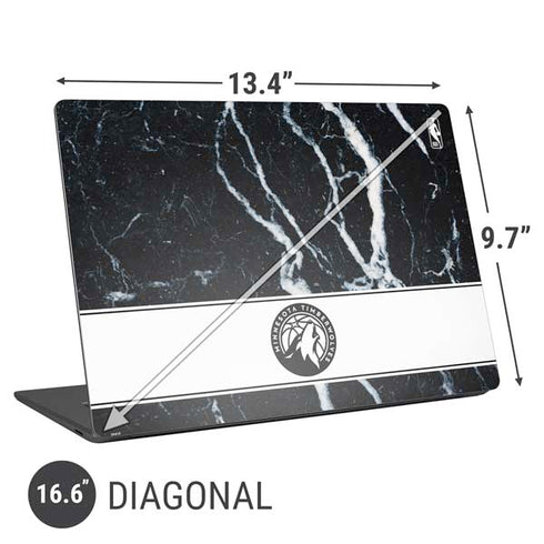 NBA Minnesota Timberwolves Marble Universal Laptop 16.6in (13.4 x 9.7in) Skin